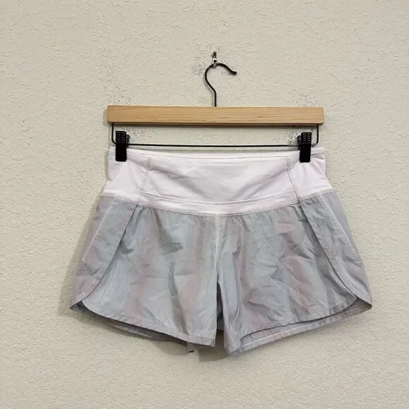 LULULEMON Run Times Shorts in Light Green/Metallic Blush Stripe - Picture 4 of 11